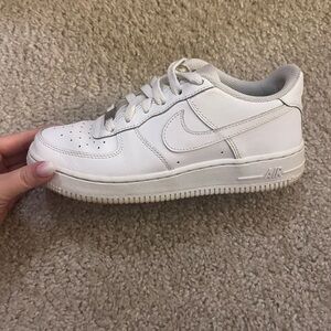 All white Air Force ones.